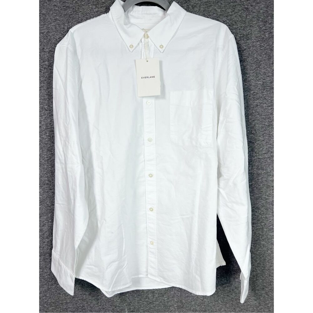 Everlane White Slim Oxford Shirt Cotton Button Down Mens XL NWT Classic - Picture 7 of 13